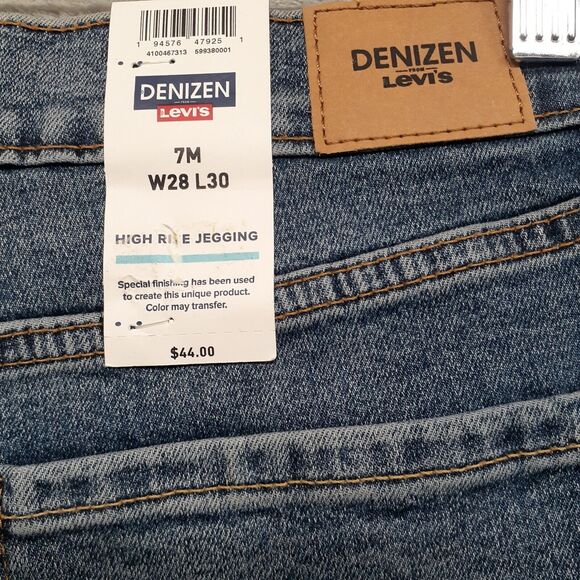Levi’s Jeans Women 7M 28x30 Denizen High Rise Jegging Button Fly Distressed NWT - Picture 8 of 12